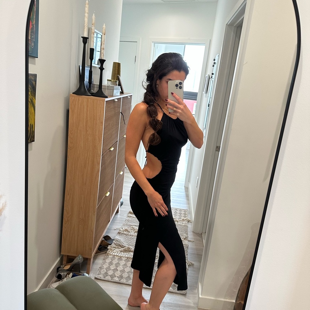 Bershka Black Backless Dress